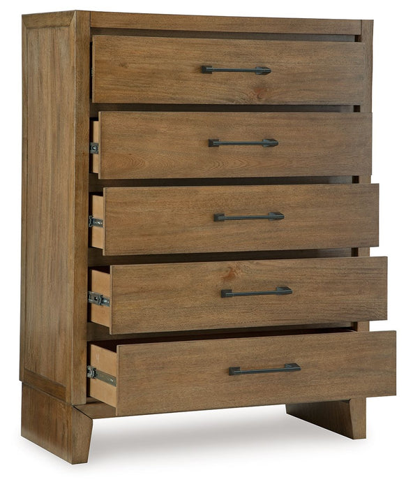 Sherbana - Light Brown - Five Drawer Chest - Tallahassee Discount Furniture (FL)