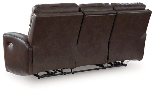 Crossplex - Smoke - Power Recline Sofa With Adjustable Headrest - Tallahassee Discount Furniture (FL)