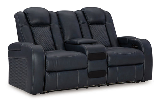 Fyne-dyme - Power Reclining Loveseat With Console/Adj Hdrst - Tallahassee Discount Furniture (FL)