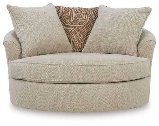 Steelwater Retreat - Oversized Swivel Accent Chair - Latte - Tallahassee Discount Furniture (FL)