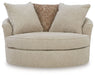 Steelwater Retreat - Oversized Swivel Accent Chair - Latte - Tallahassee Discount Furniture (FL)