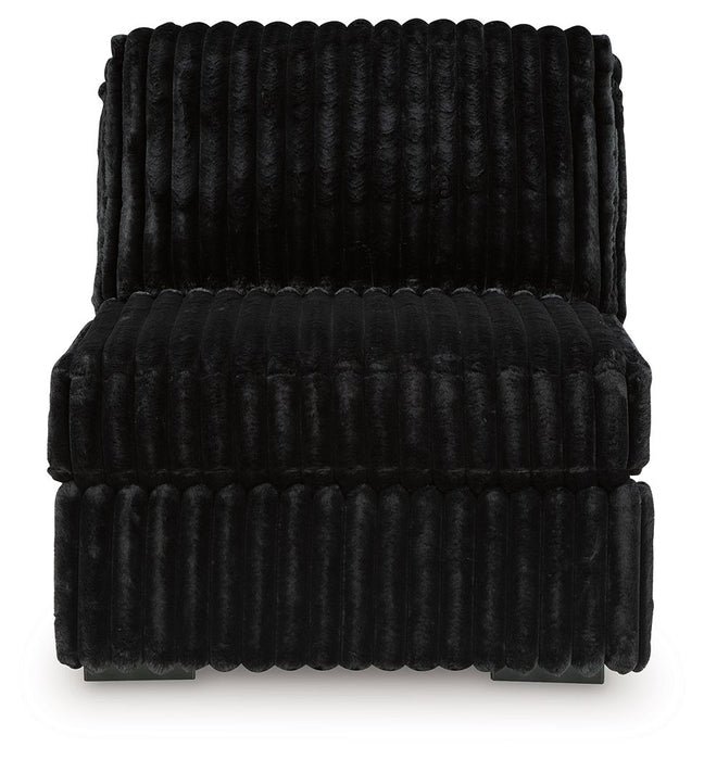 Midnight-Madness - Armless Chair - Onyx - Tallahassee Discount Furniture (FL)