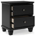 Lanolee - Black - Two Drawer Nightstand - Tallahassee Discount Furniture (FL)