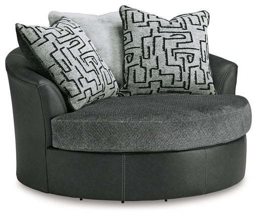 Brixley Pier - Graphite - Oversized Swivel Accent Chair - Tallahassee Discount Furniture (FL)