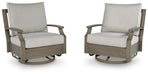 Rainier Ranch - Swivel Glider Chair With Cushion - Brown / Beige - Tallahassee Discount Furniture (FL)