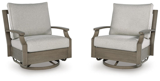 Rainier Ranch - Swivel Glider Chair With Cushion - Brown / Beige - Tallahassee Discount Furniture (FL)