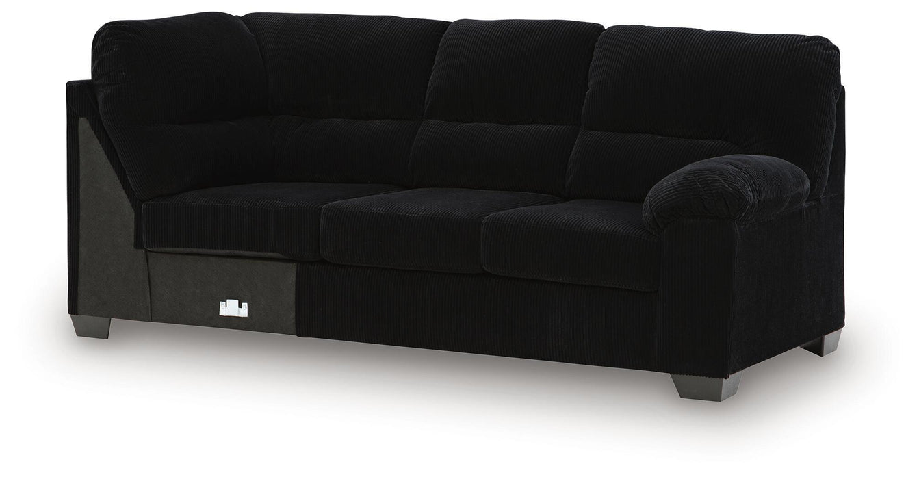 SimpleJoy - RAF Sofa With Corner Wedge - Onyx - Tallahassee Discount Furniture (FL)