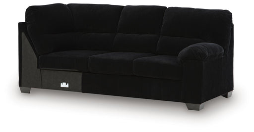 SimpleJoy - RAF Sofa With Corner Wedge - Onyx - Tallahassee Discount Furniture (FL)