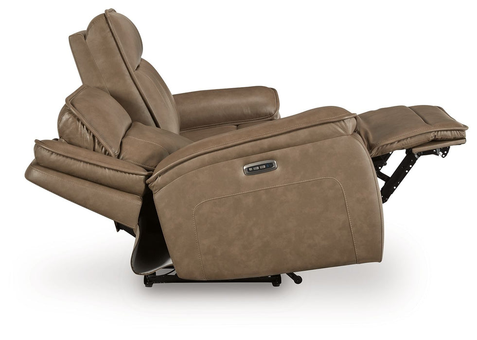 Glencroft - Power Reclining Sofa With Adjustable Headrest - Sahara - Tallahassee Discount Furniture (FL)