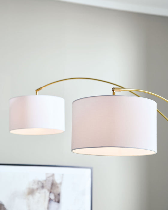 Valo - Metal Arc Lamp - Gold Finish - Tallahassee Discount Furniture (FL)