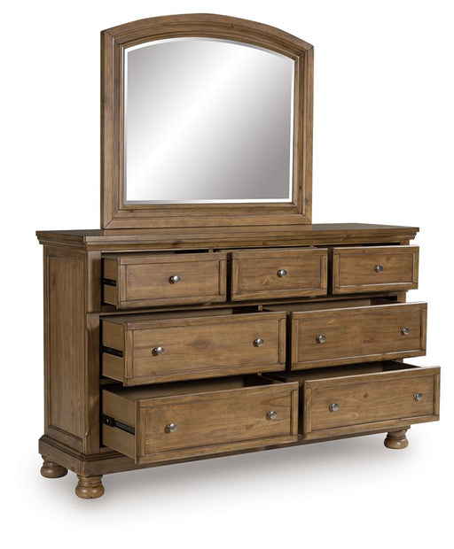 Feddinger - Medium Brown - Dresser And Mirror - Tallahassee Discount Furniture (FL)