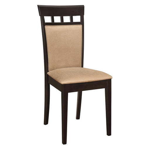 Gabriel Upholstered Side Chairs Cappuccino and Tan (Set of 2) image