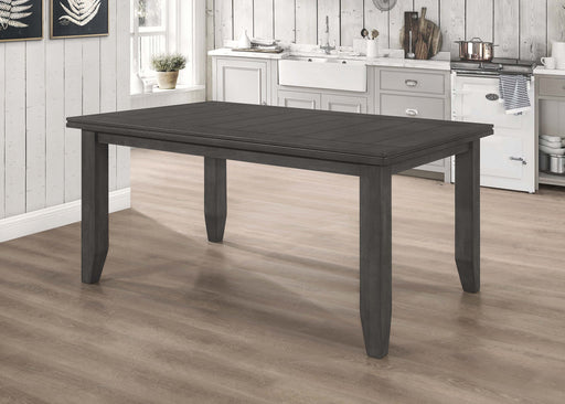 Dalila Rectangular Plank Top Dining Table Dark Grey image