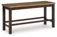Rylandeen - Double Counter Height Bench - Light Brown / Dark Brown - Tallahassee Discount Furniture (FL)