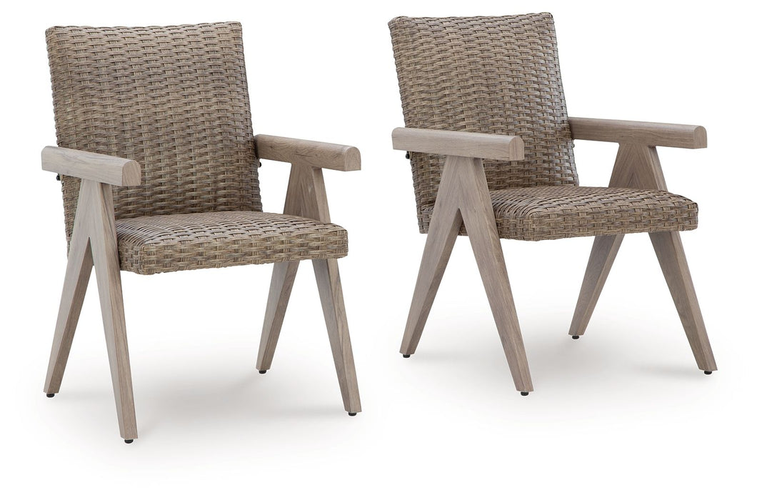 Cliff Trails - Beige - Arm Chair (Set of 2) - Tallahassee Discount Furniture (FL)