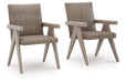 Cliff Trails - Beige - Arm Chair (Set of 2) - Tallahassee Discount Furniture (FL)