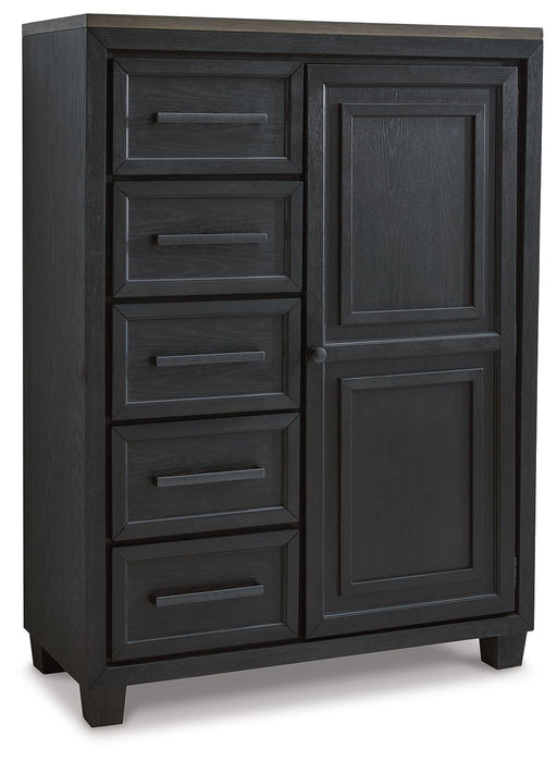 Foyland - Black / Brown - Door Chest - Tallahassee Discount Furniture (FL)