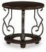 Frallyn - Dark Brown - Round End Table - Tallahassee Discount Furniture (FL)