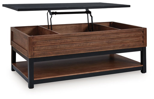 Kallari - Warm Brown / Black - Lift Top Cocktail Table - Tallahassee Discount Furniture (FL)