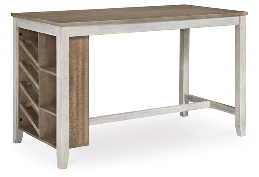 Skempton - Rectangular Counter Table With Storage - White - Tallahassee Discount Furniture (FL)