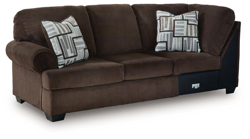 Kimlee - Chocolate - LAF Sofa - Tallahassee Discount Furniture (FL)