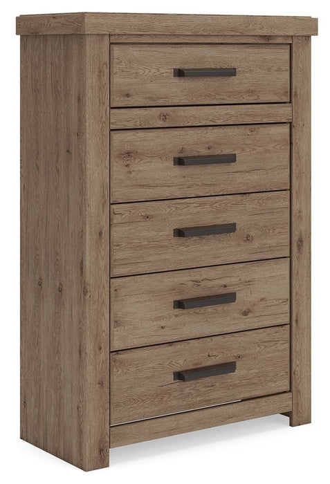 Oliandon - Five Drawer Chest - Light Brown - Tallahassee Discount Furniture (FL)