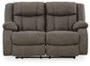 First Base - Gunmetal - Reclining Loveseat - Tallahassee Discount Furniture (FL)