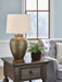 Madney - Antique Gold Finish - Metal Table Lamp - Tallahassee Discount Furniture (FL)