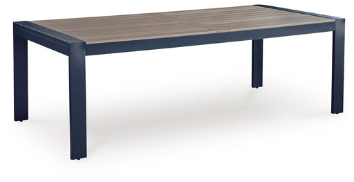 East Beach - Rectangular Dining Table With Umbrella Option - Blue - Tallahassee Discount Furniture (FL)