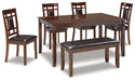 Bennox - Dining Room Table Set (Set of 6) - Brown - Tallahassee Discount Furniture (FL)