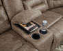 Ravenel - 3-Piece Power Reclining Sectional With Laf Power Reclining Loveseat With Console - Faux Leather - Fossil - Tallahassee Discount Furniture (FL)