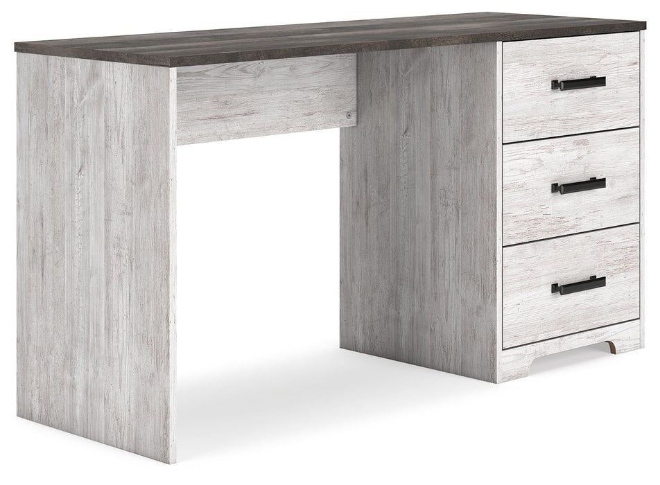 Shawburn - White / Dark Charcoal Gray - Home Office Desk - Tallahassee Discount Furniture (FL)