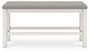 Robbinsdale - Antique White - Dbl Counter Height Upholstered Dining Bench - Tallahassee Discount Furniture (FL)