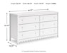 Hallityn - White - Six Drawer Dresser - Tallahassee Discount Furniture (FL)