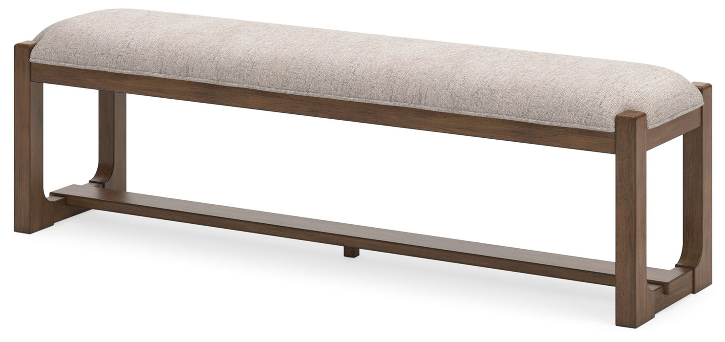 Cabalynn - Large Uph Dining Room Bench - Oatmeal / Light Brown - Tallahassee Discount Furniture (FL)