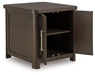 Breckington - Dark Brown - Rectangular 2-door End Table - Tallahassee Discount Furniture (FL)