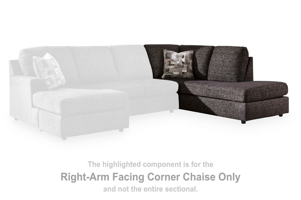 Lentiz - RAF Corner Chaise - Onyx - Tallahassee Discount Furniture (FL)