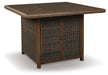 Paradise Trail - Square Bar Table w/Fire Pit - Medium Brown - Tallahassee Discount Furniture (FL)