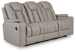 Elevate Edges - Reclining Sofa With Drop Down Table - Coin - Tallahassee Discount Furniture (FL)