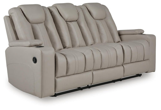Elevate Edges - Reclining Sofa With Drop Down Table - Coin - Tallahassee Discount Furniture (FL)