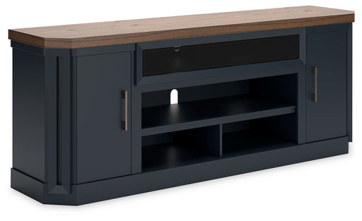 Landocken - Brown / Blue - XL TV Stand W/Fireplace Option - Tallahassee Discount Furniture (FL)