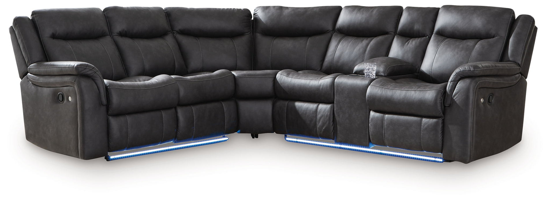 Sultan Meadow - Carbon - 2-Piece Reclining Sectional - Tallahassee Discount Furniture (FL)
