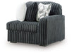 Midnight-Madness - RAF Corner Chair - Gunmetal - Tallahassee Discount Furniture (FL)
