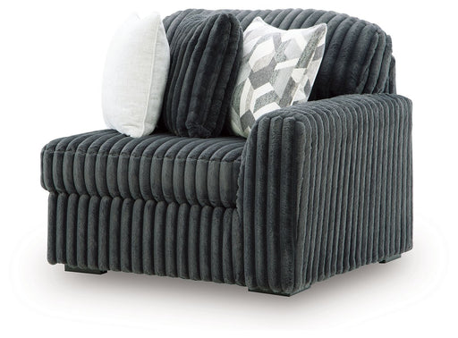 Midnight-Madness - RAF Corner Chair - Gunmetal - Tallahassee Discount Furniture (FL)