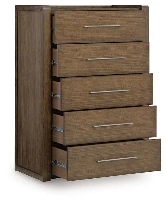 Marxmore - Five Drawer Chest - Brown - Tallahassee Discount Furniture (FL)