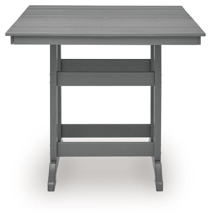Sanctuary Beach - Square Counter Table With Umbrella Option - Dark Gray - Tallahassee Discount Furniture (FL)