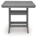 Sanctuary Beach - Square Counter Table With Umbrella Option - Dark Gray - Tallahassee Discount Furniture (FL)