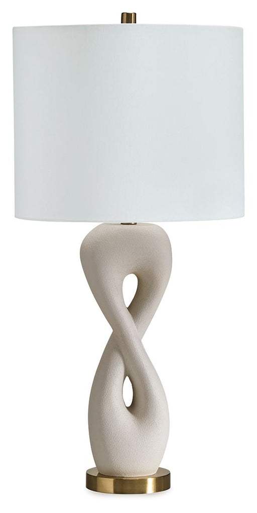 Judrich - White / Gold Finish - Poly Table Lamp - Tallahassee Discount Furniture (FL)