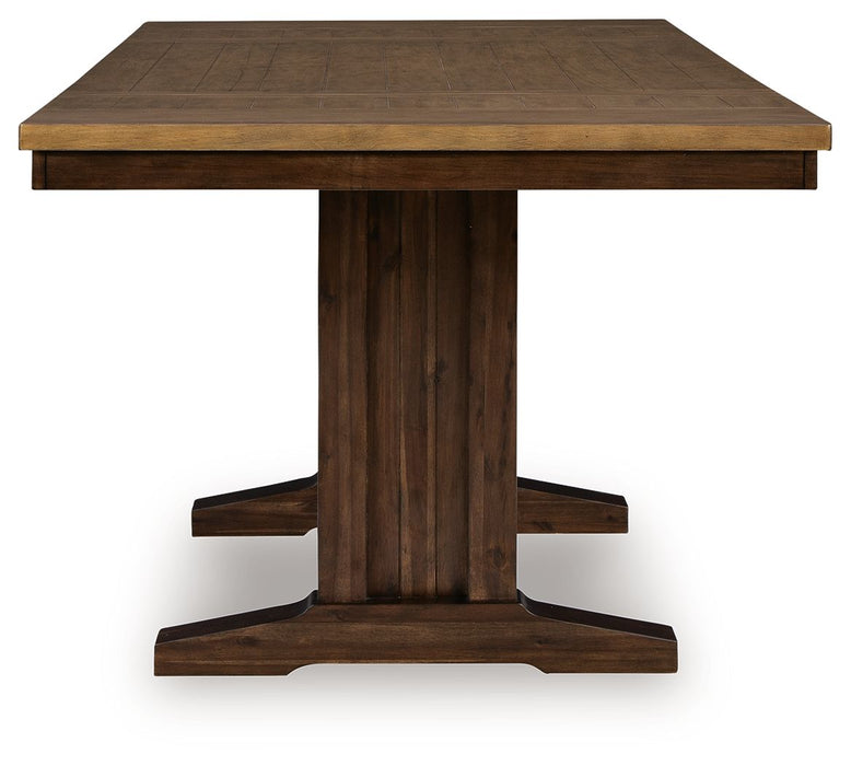 Rylandeen - Rectangular Dining Room Counter Height Extension Table - Light Brown / Dark Brown - Tallahassee Discount Furniture (FL)