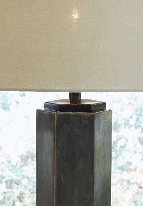 Dirkton - Antique Pewter Finish - Metal Table Lamp - Tallahassee Discount Furniture (FL)